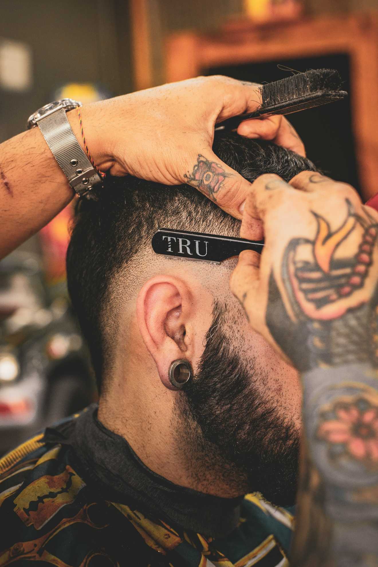Barbershop interior atmosphere background